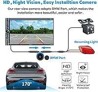 Vista 5 de [Actualización inalámbrica] Estéreo de coche doble DIN con Apple Carplay inalámbrico, Android Auto - Pantalla táctil HD de 7 pulgadas, Bluetooth