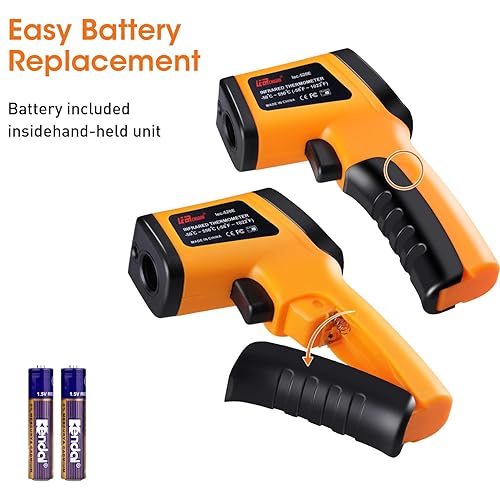 Miniatura 5 de Termómetro infrarrojo para pistola de temperatura, termómetro digital láser infrarrojo sin contacto, pistola de temperatura, termómetro IR de