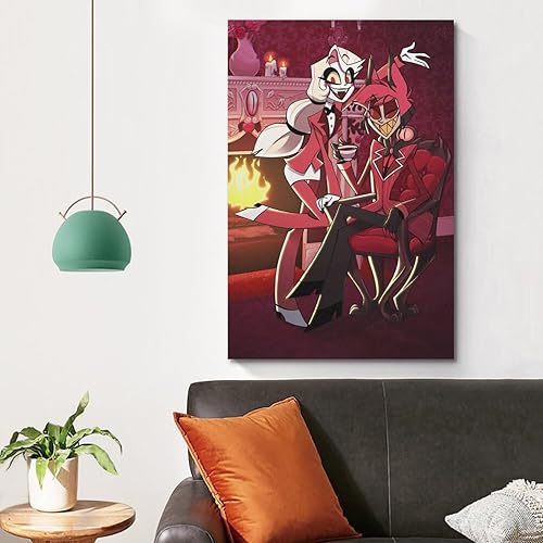 Miniatura 4 de DIEODFL Hazbin Hotel - Póster de alta definición para pared, decoración de habitación, decoración de dormitorio, regalos, 12 x 18 pulgadas (11.8 x