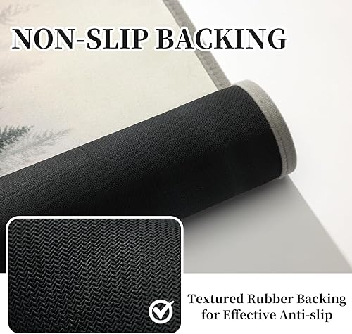 Miniatura 5 de ORTIGIA Misty Forest - Tapete de baño de secado rápido, súper absorbente, tapete de baño de diatomita, tapete de suelo de barro de diatomita, tapete