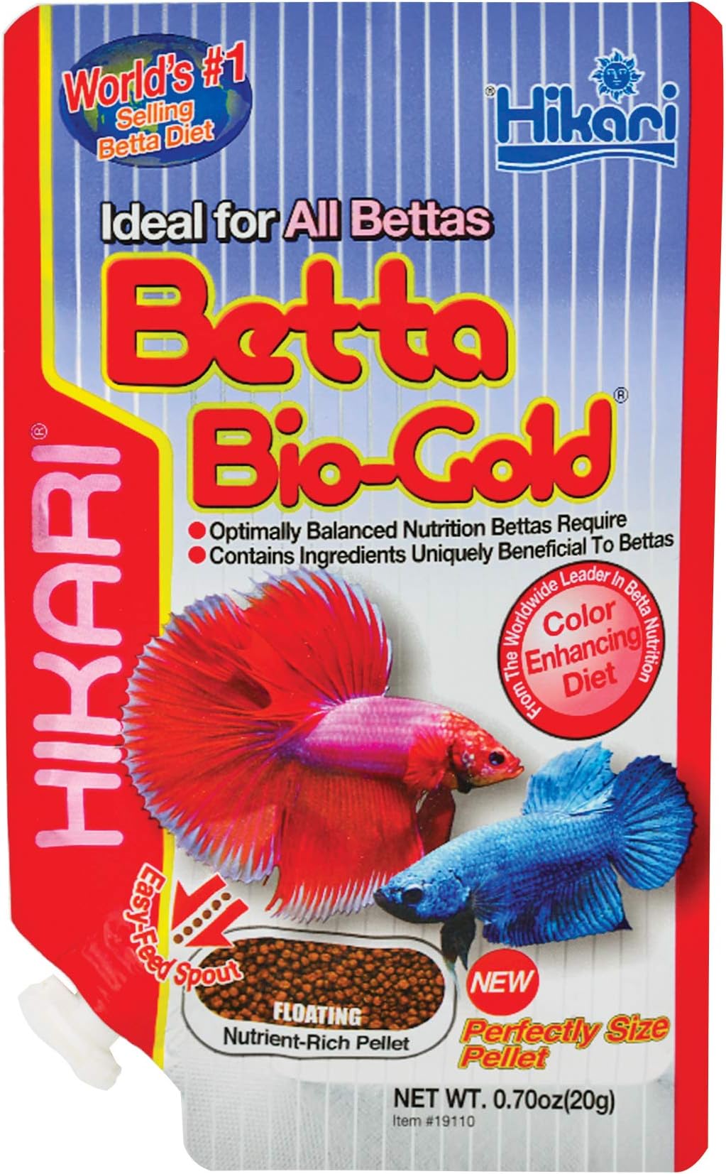 HIKARI Betta Bio-Gold Aquarium Pellet Fish Food For All Life Stages, 20G