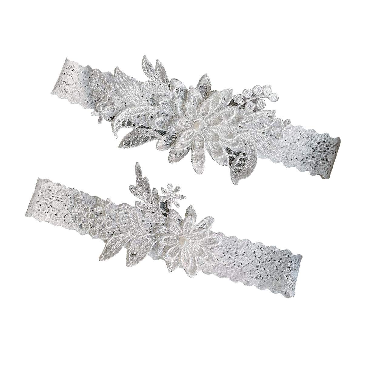 Pas Panna Młoda Podwiązka Elegancka Elastyczna Koronka Noga Zespół Ozdoby Accessary Udo Pierścień Pas Do Pończoch Zestaw Wedding Bridal Shower Party Dobrodziejstw