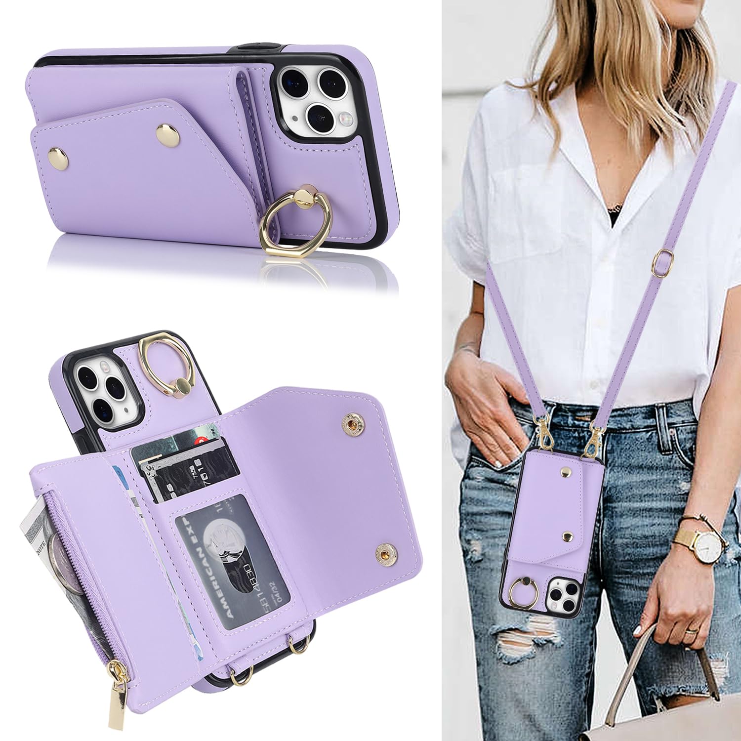Lipvina Iphone 11 Pro Max Case Credit Card Holder Lipvina For