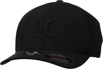 Hurley Mens Baseball Cap, H2O-Dri Stretch Fitted Hat with Curved Bill