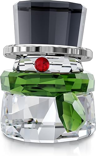 Swarovski Muñeco de nieve Holiday Cheers, pequeño, cristales de Swarovski multicolores, parte de la colección Swarovski Holiday Cheers