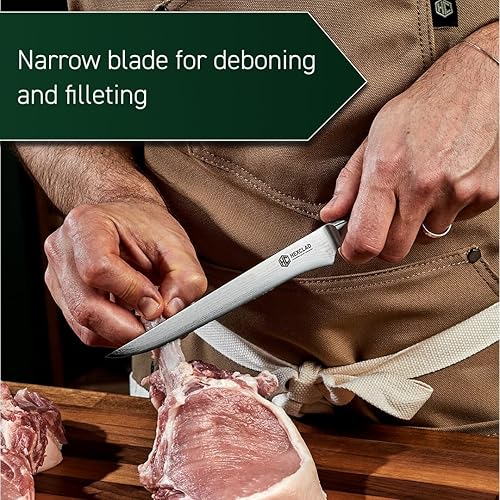 Miniatura 6 de HexClad Cuchillo para deshuesar, hoja japonesa de acero inoxidable de Damasco de 6 pulgadas, mango de madera de Pakkawood