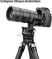 Vista 7 de SUNWAYFOTO LB-75R 360 Base de nivelación panorámica Cabezal de trípode 33 lbs (15kg) Capacidad de carga