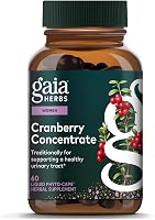 Gaia Herbs Cranberry Concentrate for Urinary Tract Health - Organic Fruit Juice Extract, 60 Vegan Liquid Phyto-Caps