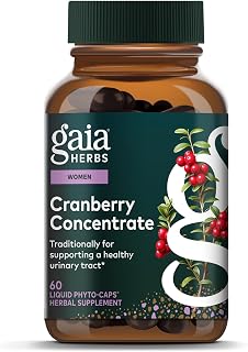 Gaia Herbs Cranberry Concentrate for Urinary Tract Health - Organic Fruit Juice Extract, 60 Vegan Liquid Phyto-Caps