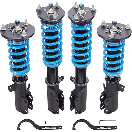 maXpeedingrods Coilover for Toyota Camry 1992-2001, for Lexus ES300 1992-2001, for Toyota Avalon 95-03, 24 Levels Damper Adjustable Coilovers Suspension Kit, Height Adjustable T6 Upgrade Lowering Kit