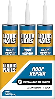 Liquid Nails Roof Repair 10.3 oz. Black Exterior Waterproofing Roof Adhesive, 12 Pack