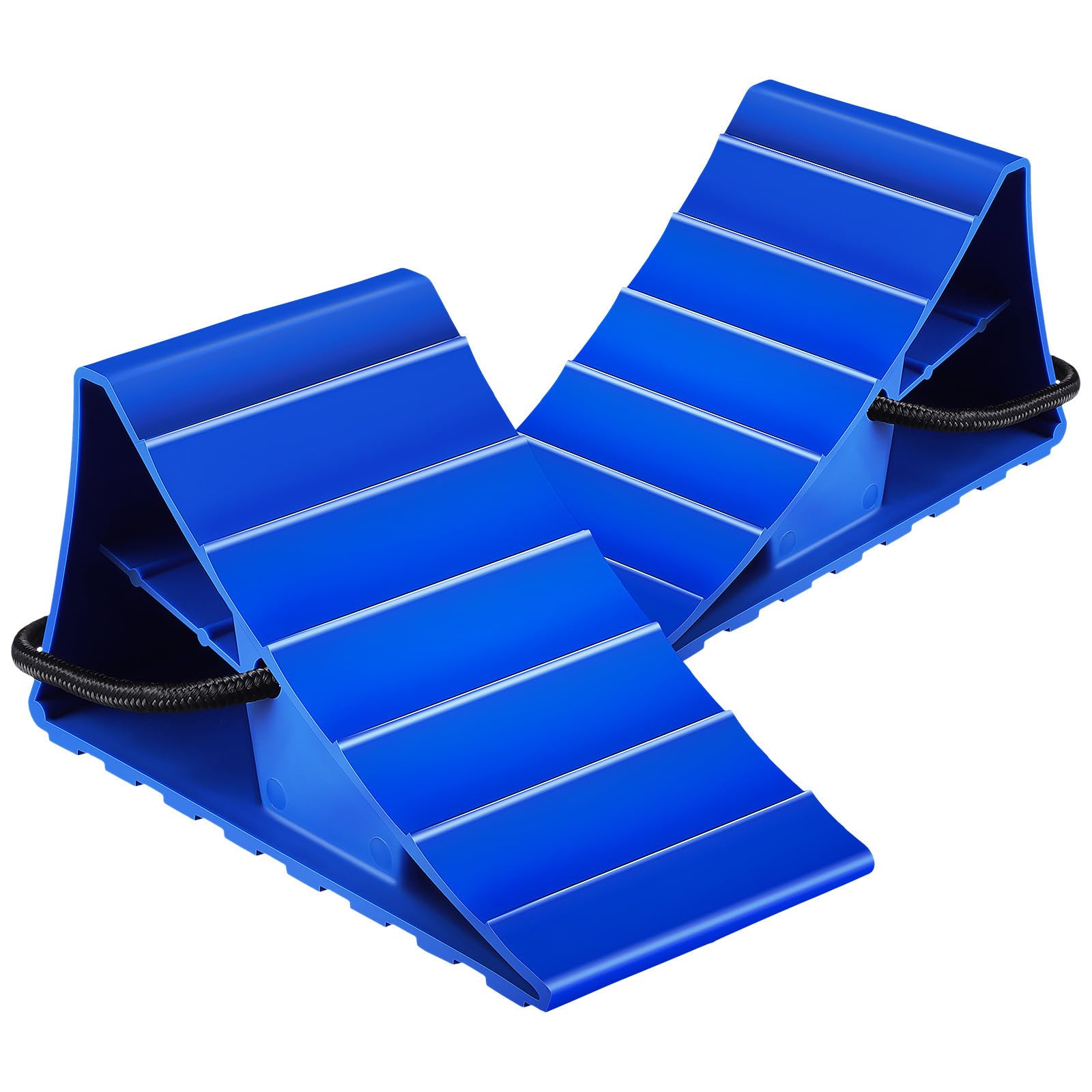 UKCOCO 2 Stück Radkeile aus Kunststoff Schwer Belastbare rutschfeste Radstopper für Wohnmobile Anhänger und LKW Praktisches Campingzubehör für Innen und Außenbereich