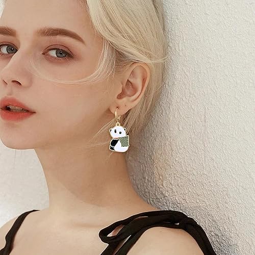 Miniatura 5 de Honbay 30 dijes de panda esmaltados con bonitos colgantes de animales y bambú, estilos mixtos, dijes de dibujos animados para aretes, collares,