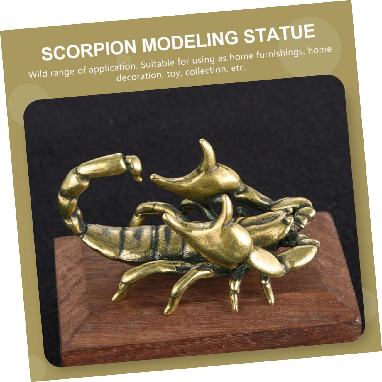 Cabilock Tiger Stiftablage 4 Stück Stift Ruhen Ornamente Zarte Stiftablage Feng-Shui-Statue Tischdekoration Feng-Shui-skulptur Stifthalter in Skorpionform -Figur Bürstenablage Golden Messing