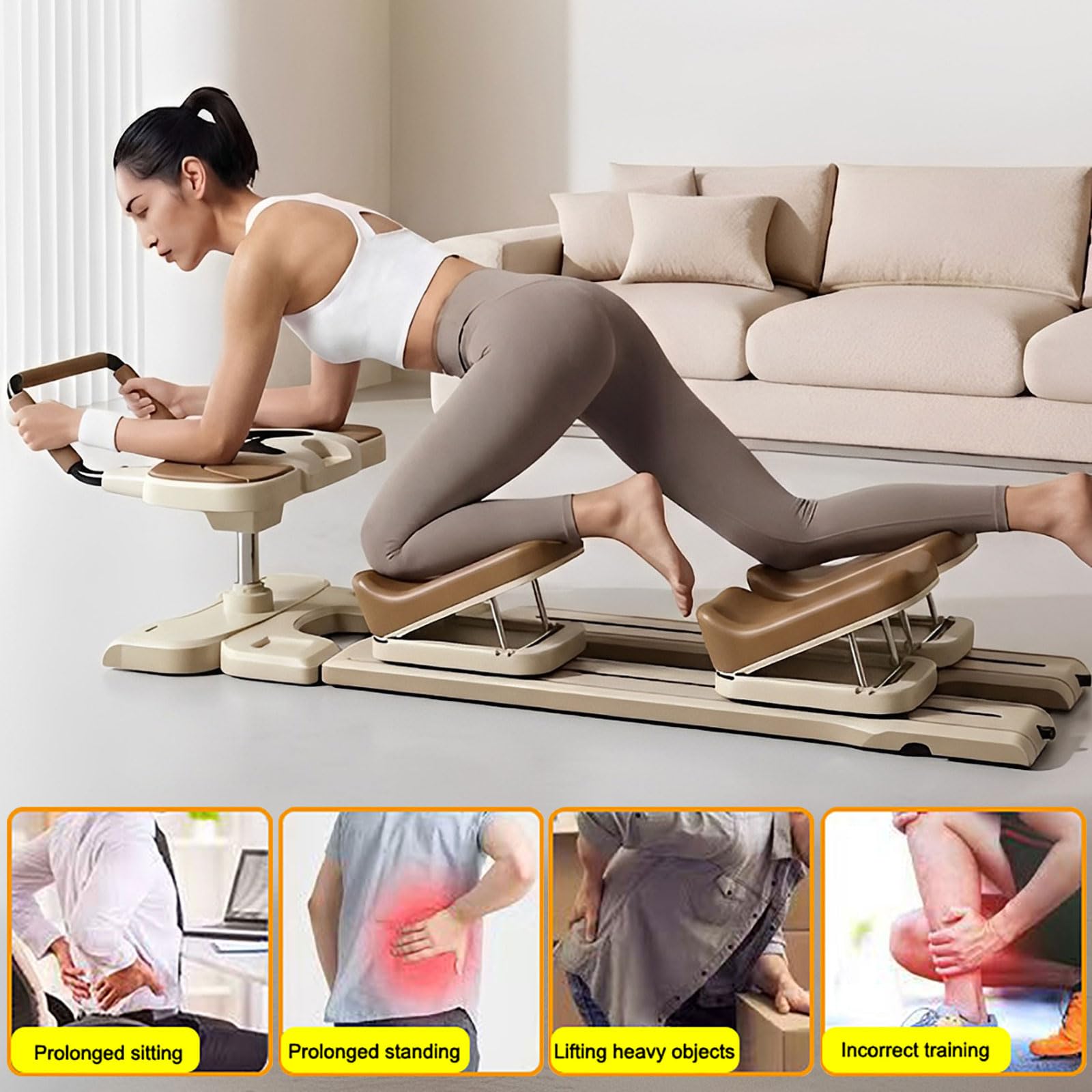 Spine Twist and Stretch Trainer, Multifunktionales Krabbel-Trainingsgerät – Dynamischer Wirbelsäulen-Twist- & Dehntrainer – Crawling Exercise Machine Für Rumpf, Gesäß, Beine