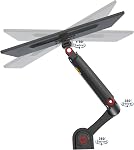 NB North Bayou Monitor Arm Monitor Stand Monitor Desk Mount Height Adjustable VESA Bracket for 22 to 35 Inch Computer Screen - Holds up to 26.4lbs with C Clamp Bolt-Through Grommet Base