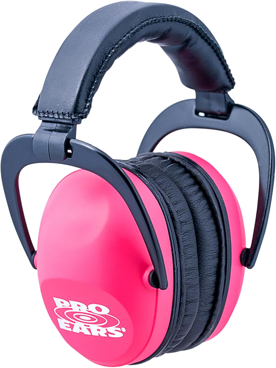 Pro Ears Ultra Sleek Passive Hearing Protection Ear Muffs, Superior Comfort for Long Gun Use, Indoor and Outdoor Range, NRR 26, Made in USA, Adjustable and Padded, Pink