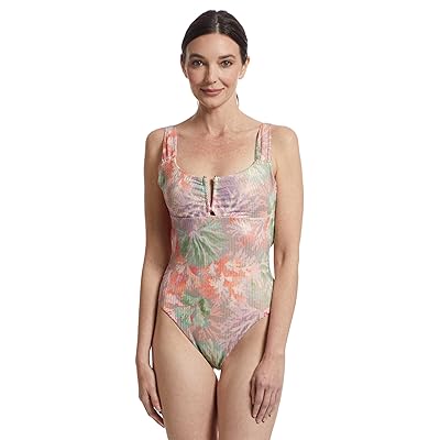 BECCA Coral Reef Viviana V Wire Plunge One Piece Women