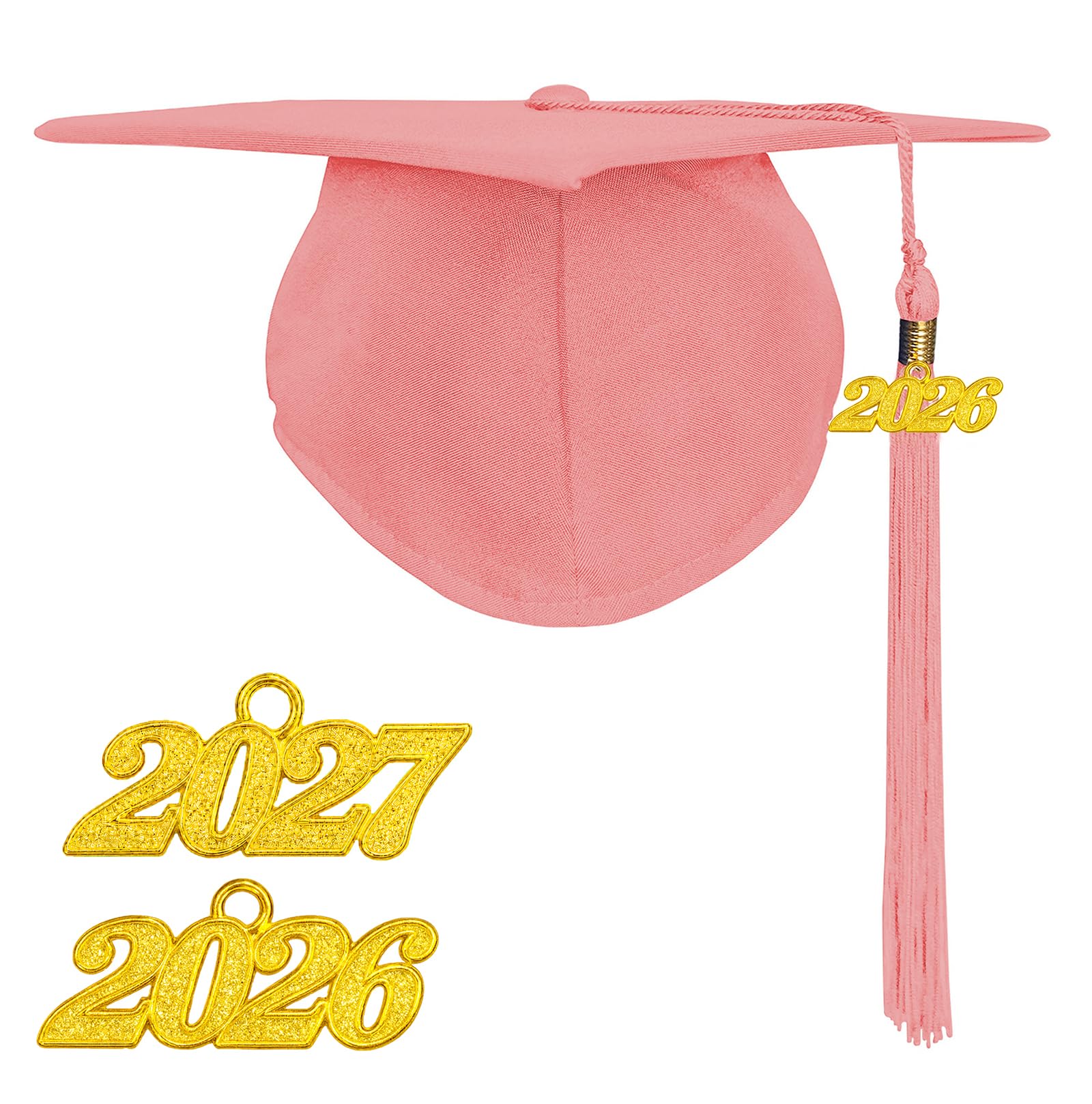 Happy Secret Adult Matte Graduation Cap with 2026 Tassel, Adjustable