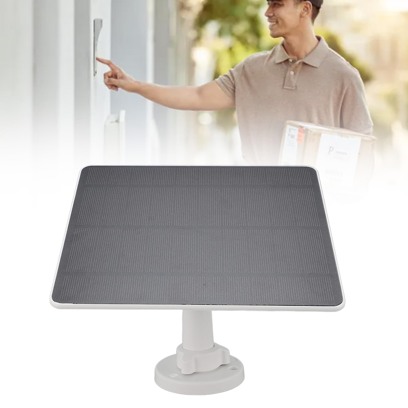 Fafeicy 12W Solarpanel für Überwachungskamera, Monokristallin, USB Typ-C, Wetterfest, 0-1200mA, für Türklingel und Blink Camera