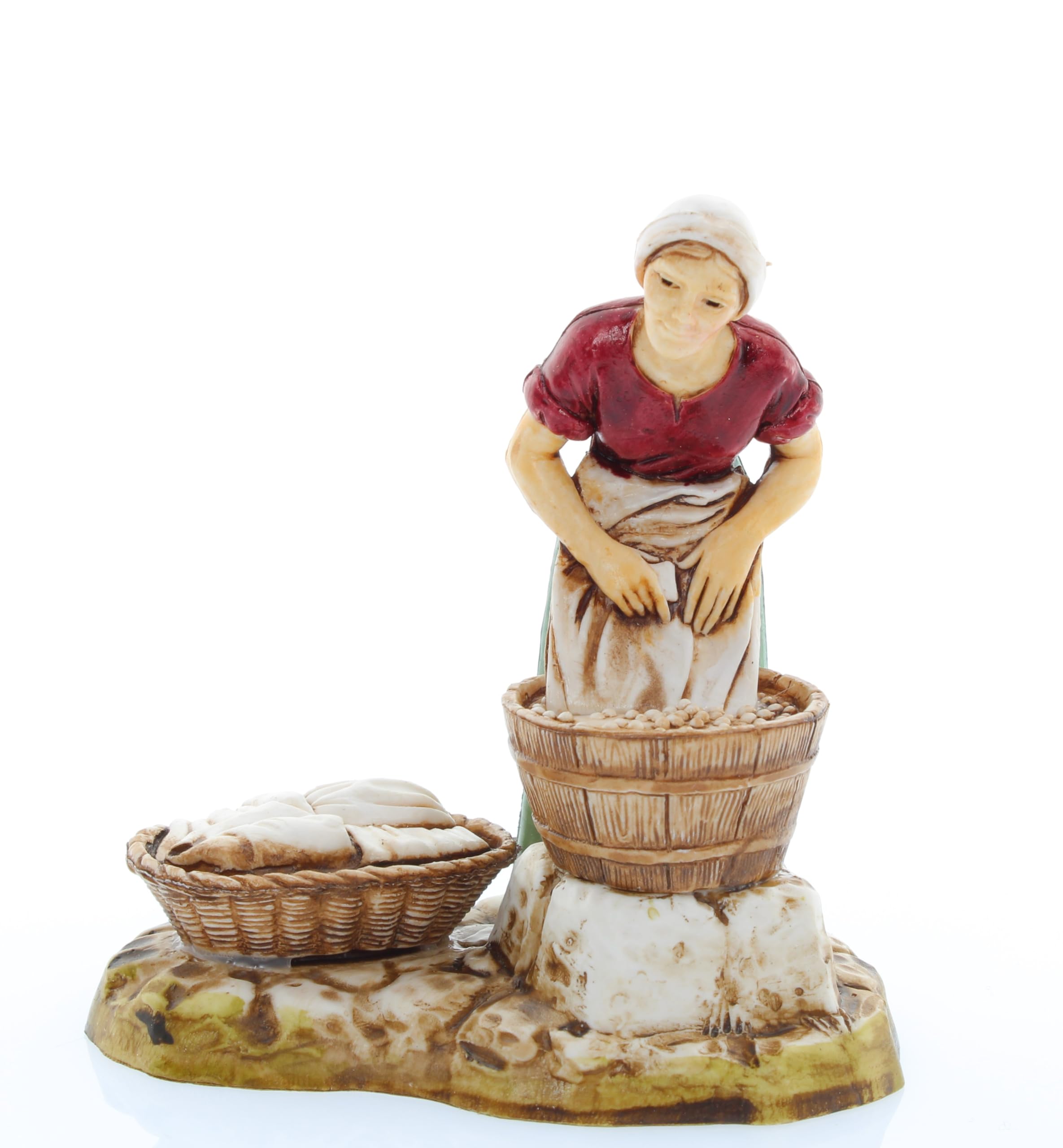 Moranduzzo Conjunto de 4 Oficios de Mujeres para Belén de 10 Cm Escala 1:20-Figuras de Belén Indestructibles-Estilo 700', Pintura Acabada a Mano, Producto Oficial, Escultor M. Landi