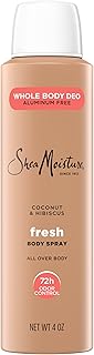 SheaMoisture Whole Body Deodorant Spray Fresh 72h Odor Control Aluminum Free 4 oz