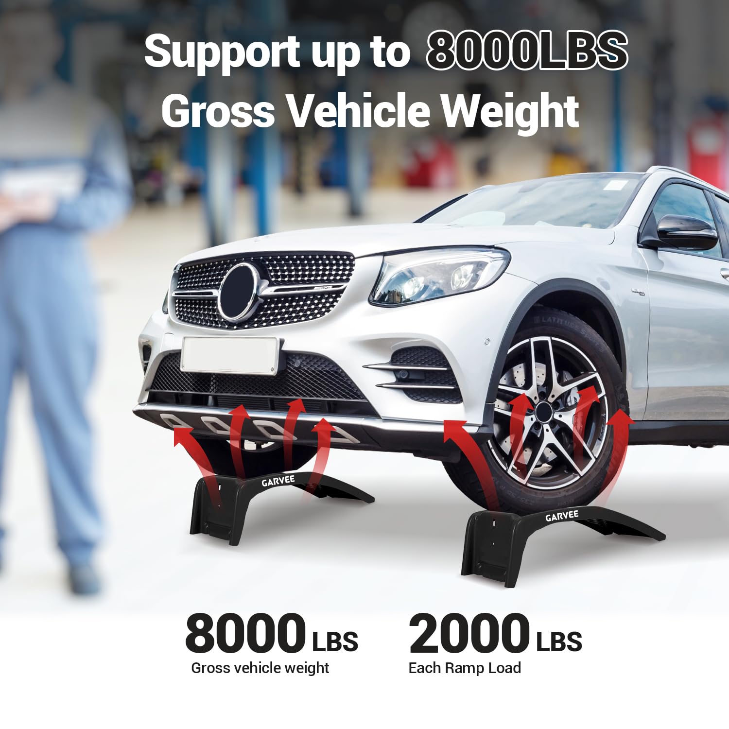 Rampas de Acero para Coches 8000 Libras 907 kg Camiones Alta Resistencia Negro 88x33x22cm
