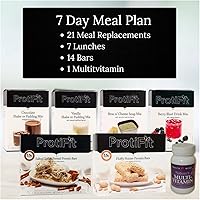 Vista 1 de PROTIFIT - Kit de inicio de plan de comidas con alto contenido de proteínas, suplementos de proteína de 0.53 oz y aperitivos, multivitamínico de 30