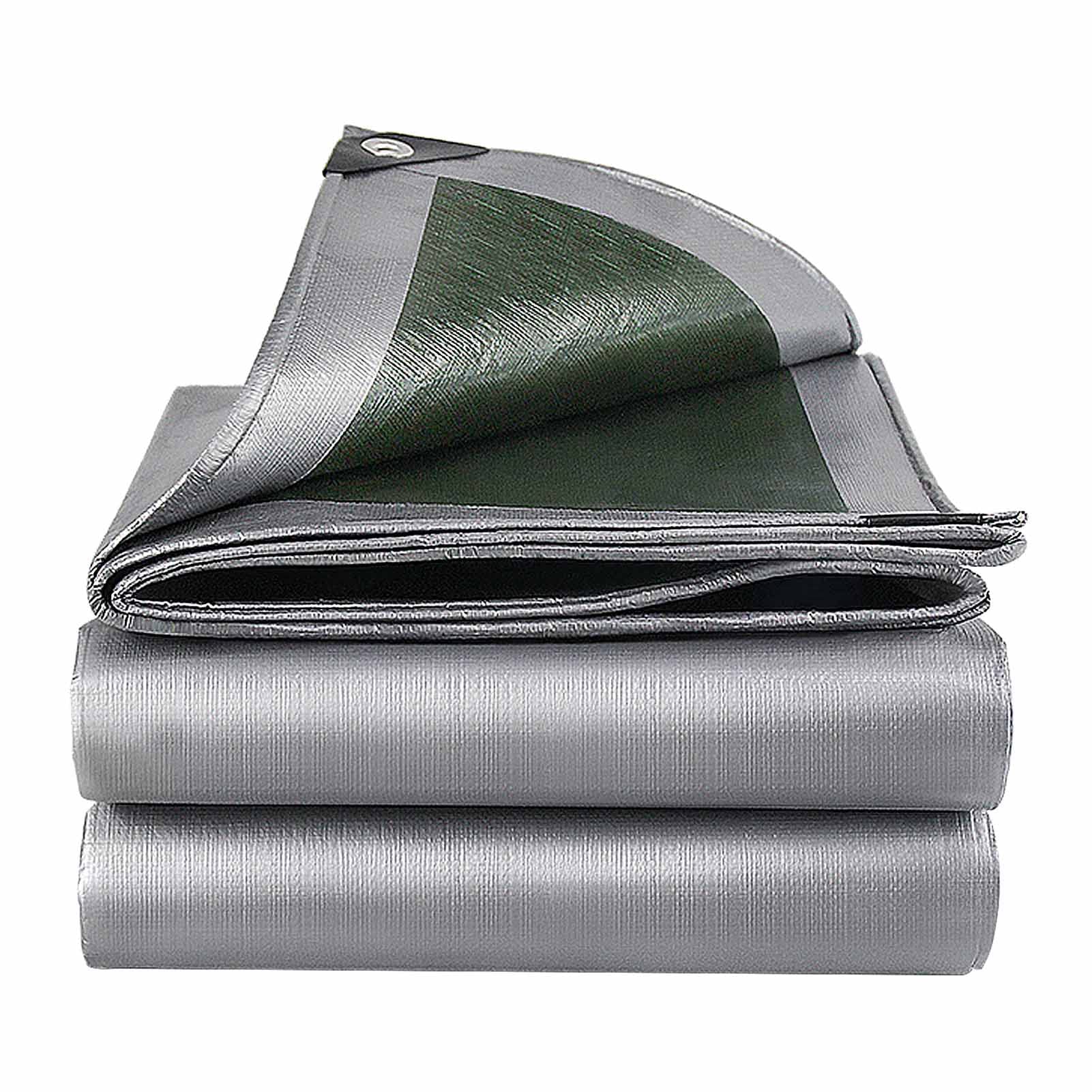 Bâche étanche 2x3m robuste 160 GSM double face argent haute densité contre la pluie
