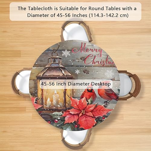 Vista 135 de Pardick Mantel redondo elástico con diseño de hojas de otoño, mantel redondo ajustable de 36 a 42 pulgadas, mantel circular impermeable, lavable