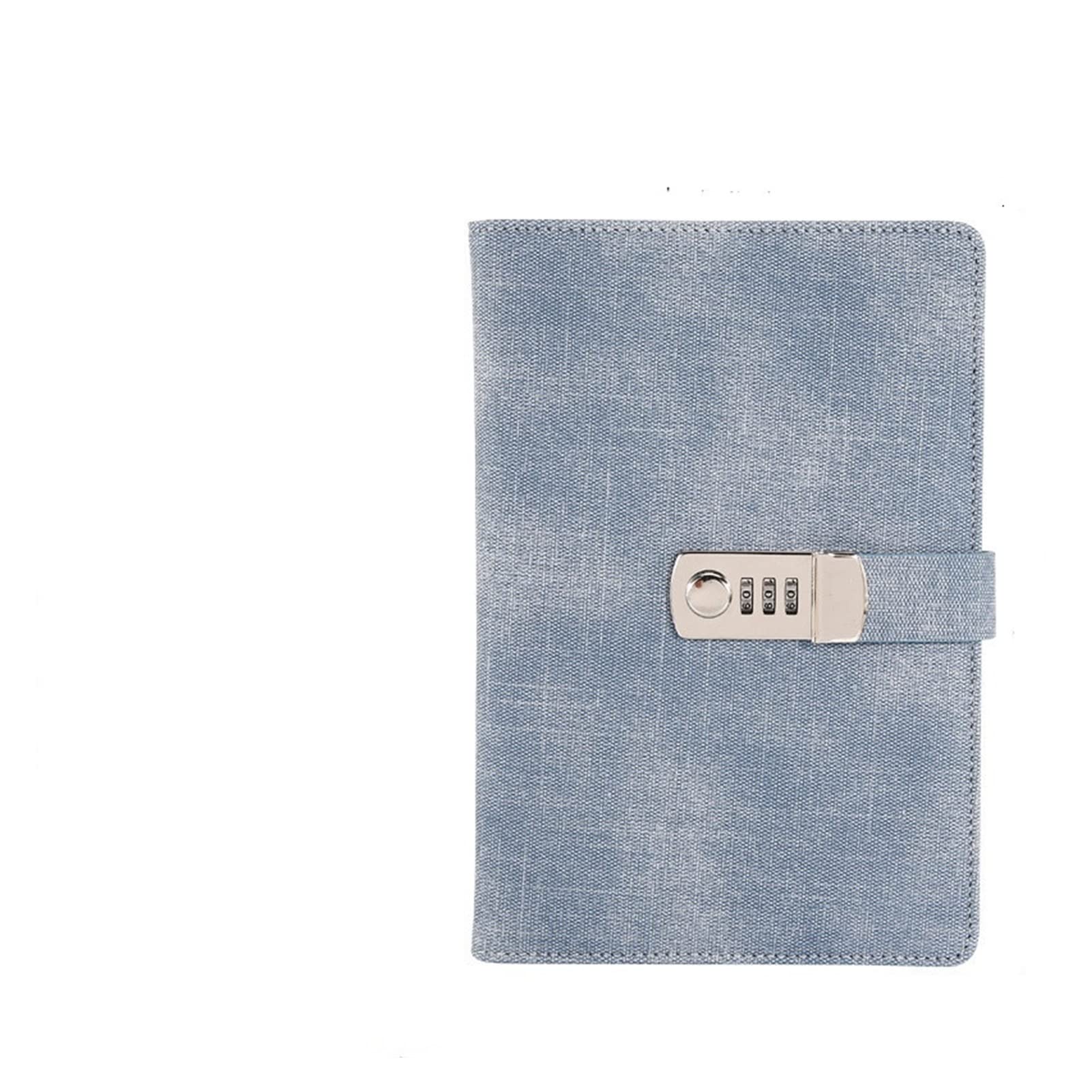 A5 Passwort-Notizbuch, Papier, abschließbar, Retro-Notizbuch, PU-Leder, Tagebuch mit Schloss, Traveler Journal, Wochenplaner, Schulschreibwaren