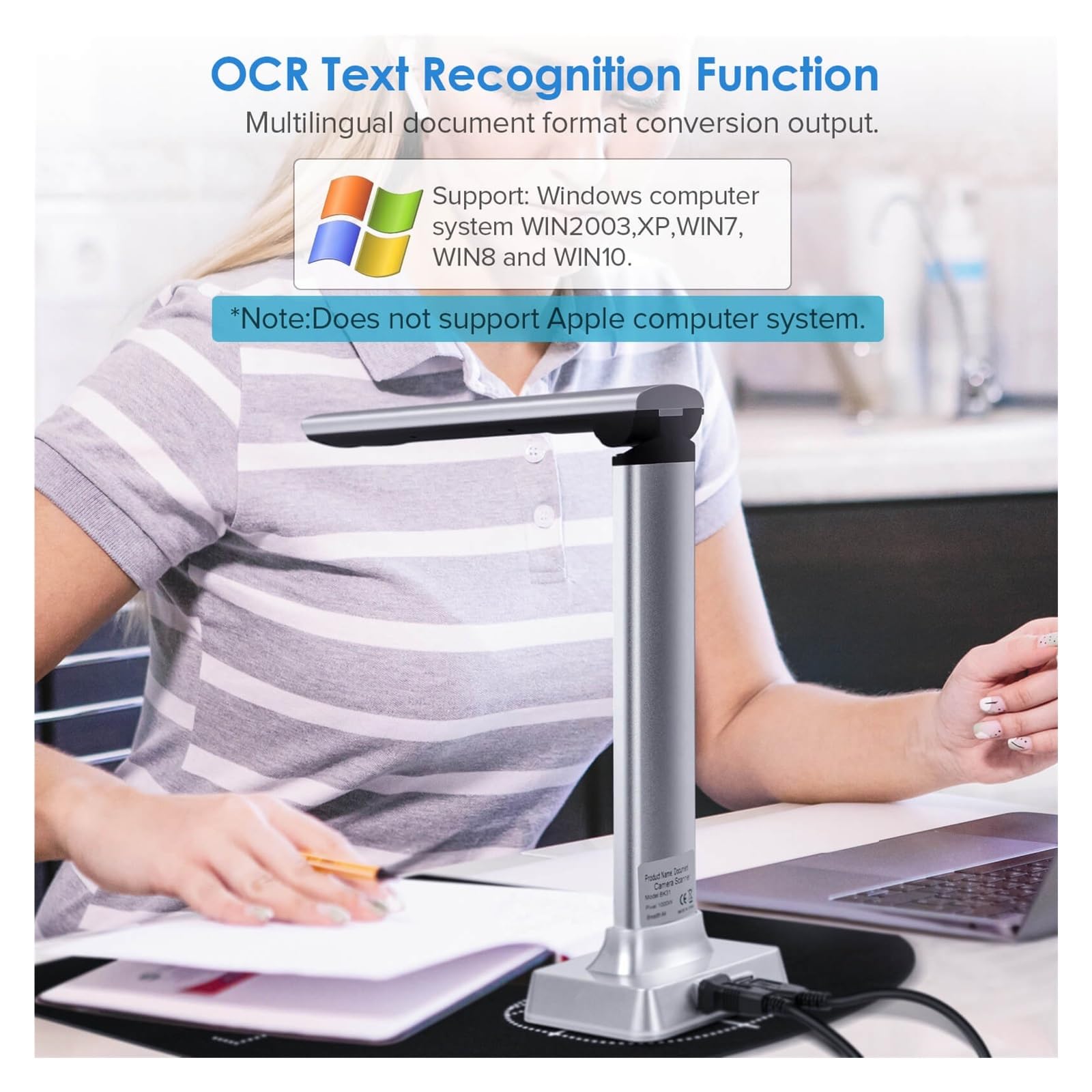 Amazon | 1300万画素書画カメラ ポータブルスキャナ、ファイルカード