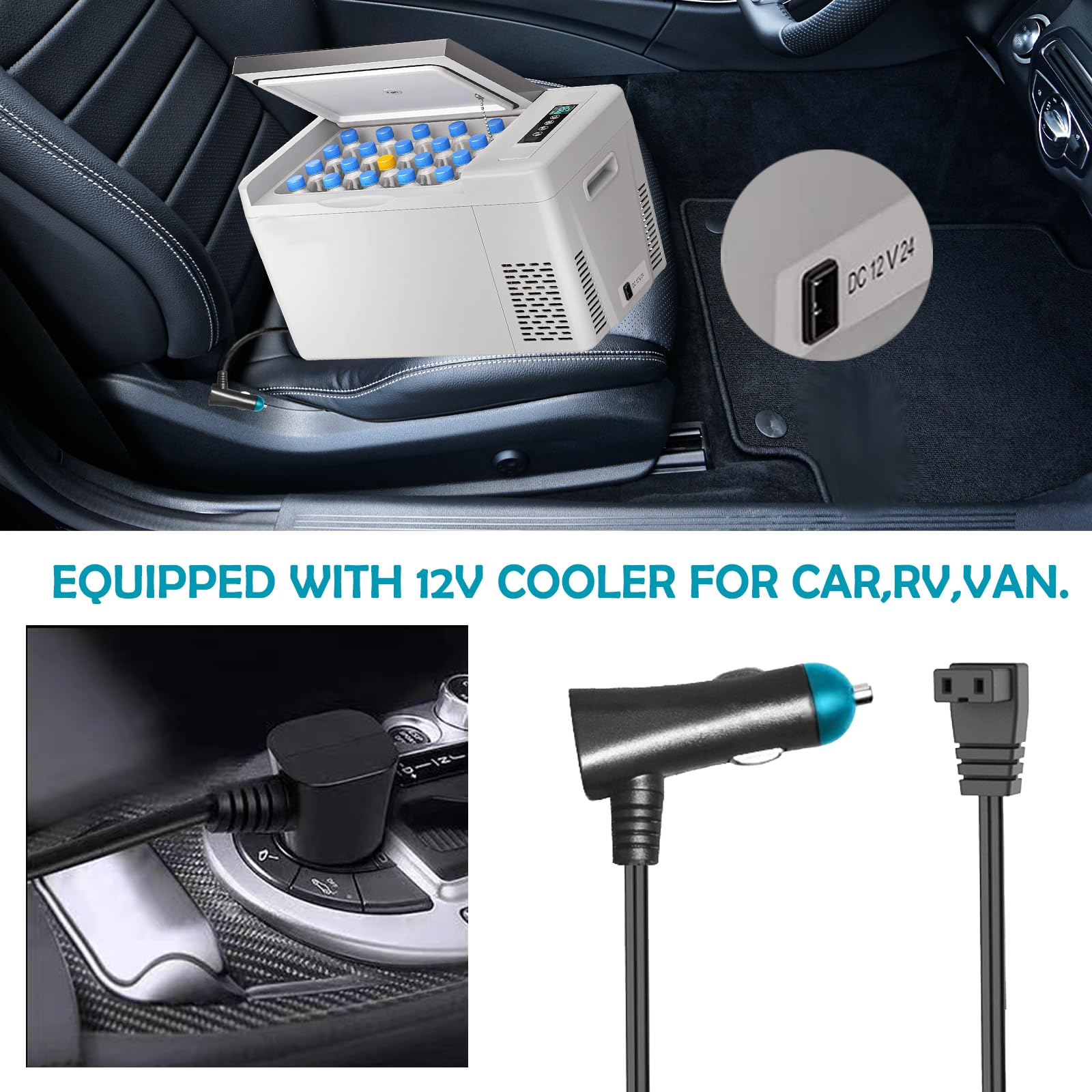 cigarette lighter refrigerator SKYSHALO Portable Car Refrigerator, 26.4 cu. ft. Single Zone Portable Freezer, 12 Volt Car Outdoor Fridge, in Black The sturdy cigarette lighter style 6l mini