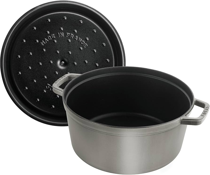 Amazon.com: Staub Cast Iron 5.5-qt Round Cocotte - Graphite Grey Amazon.com: Staub Cast Iron 5.5-qt Round Cocotte - Graphite Grey