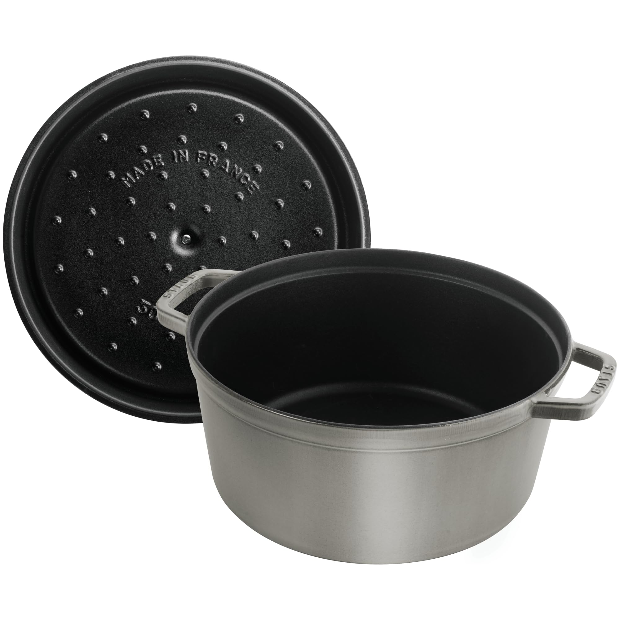STAUB Okrągły Cocotte, 5,5 l, grafitowy szary