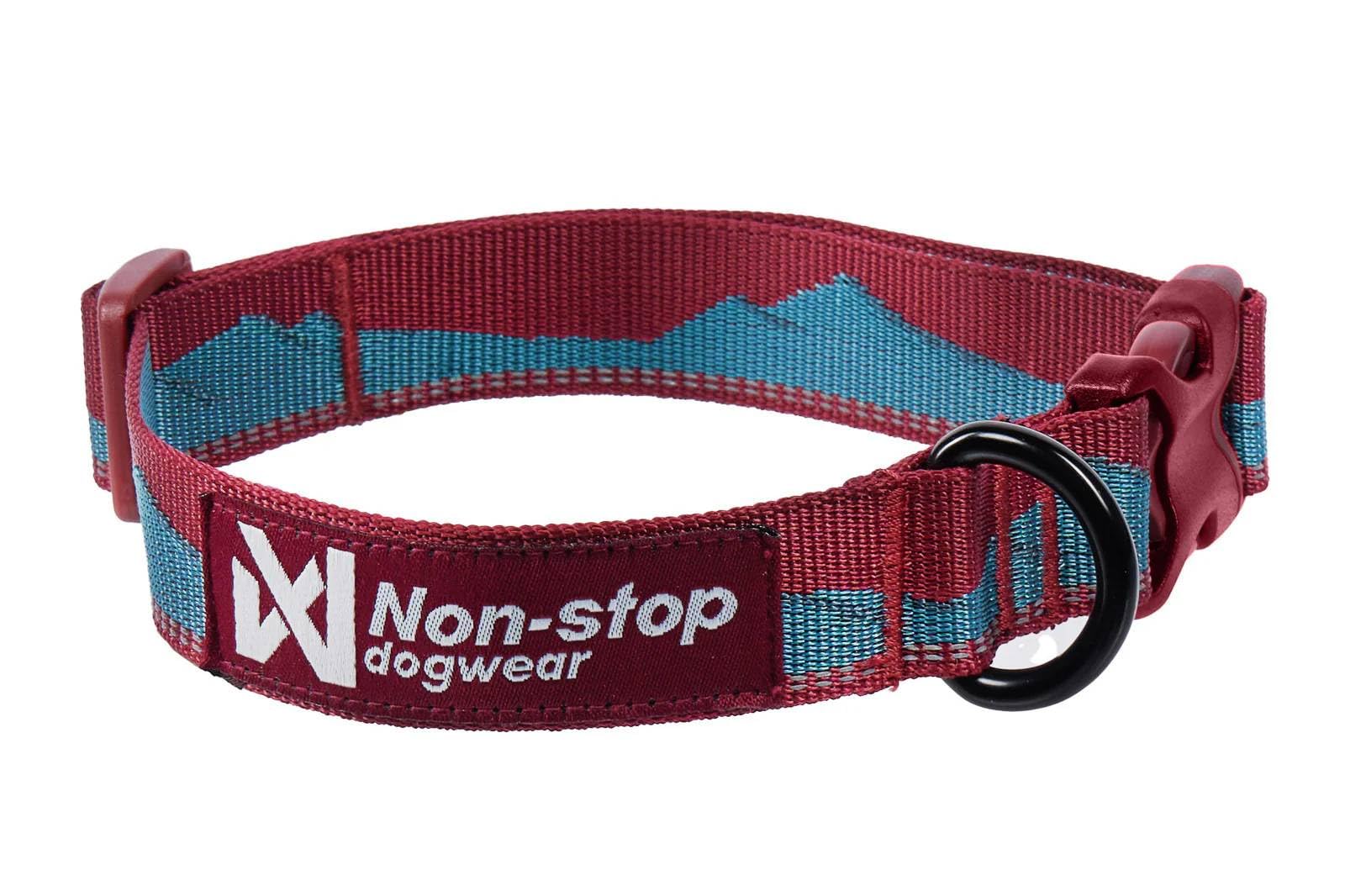 Non-Stop Dogwear Trail Quest Collar, Teal/Wine (M)