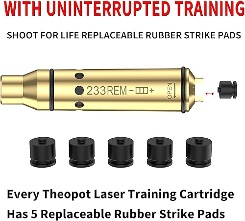 Miniatura 2 de 9MM10MM7.62 * 39223.38SPL Laser Training Cartridge with Chamber Extractor Tool for Dry Fire Training