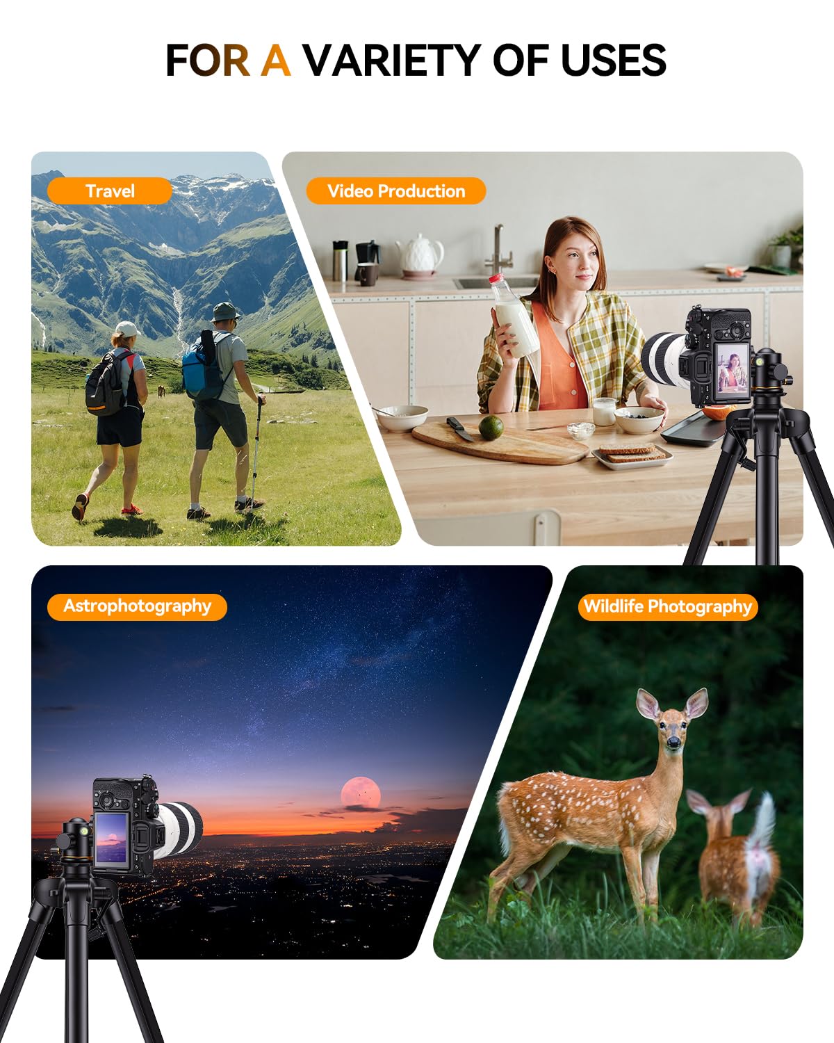 Pergear TH3 Pro Cabezal de Bola de trípode para cámara DSLR, Capacidad de Carga de 8KG/17,6 lbs, Giro de 360 Grados, Calidad de construcción de Metal, amortiguación de Ajuste Fino