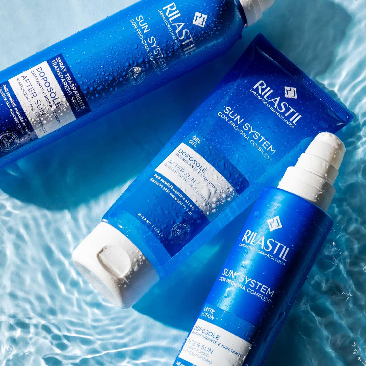 Rilastil Sun System Gel Doposole Trasparente Viso e Corpo, Rigenerante, Idratante e Lenitivo con Acido Ialuronico, per Pelli Sensibili Confezione da 200ml