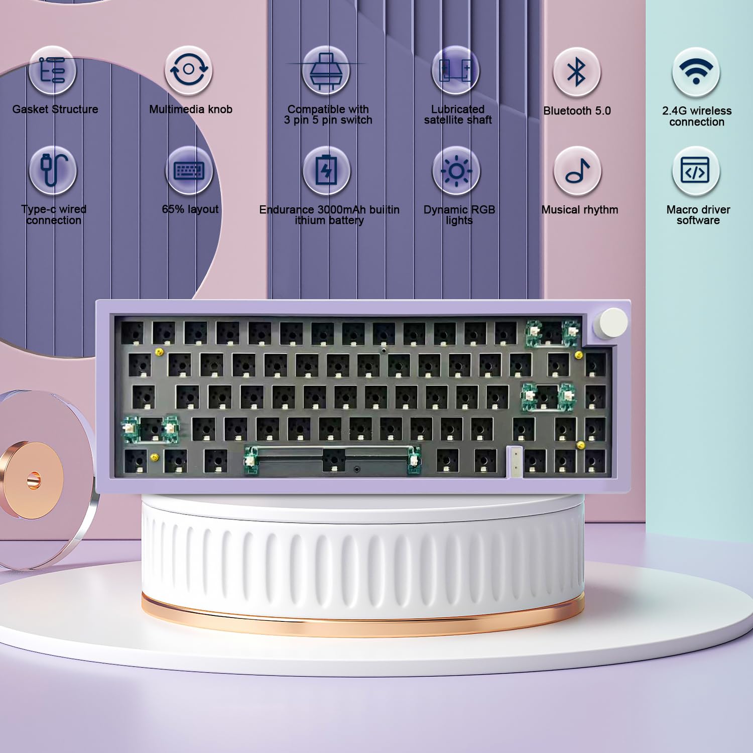 Amazon.com: BOYI GMK67 65% Hot-Swappable Mechanical Keyboard Kit