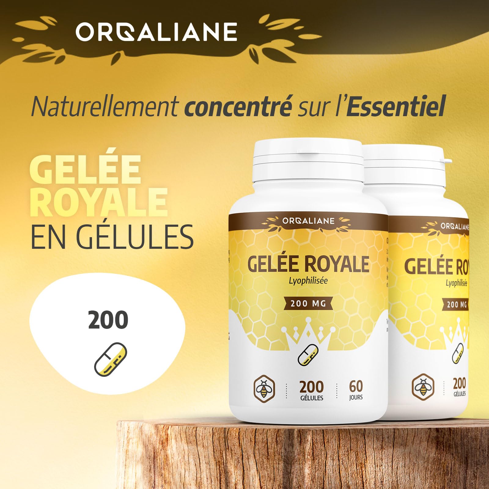 Gelée Royale 200 mg - 200 gélules - Orgaliane