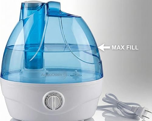 Vista 5 de AquaOasis® Cool Mist Humidifier (2.2L Water Tank) Quiet Ultrasonic Humidifiers for Bedroom & Large room - Adjustable -360 Rotation Nozzle, Auto-Shut