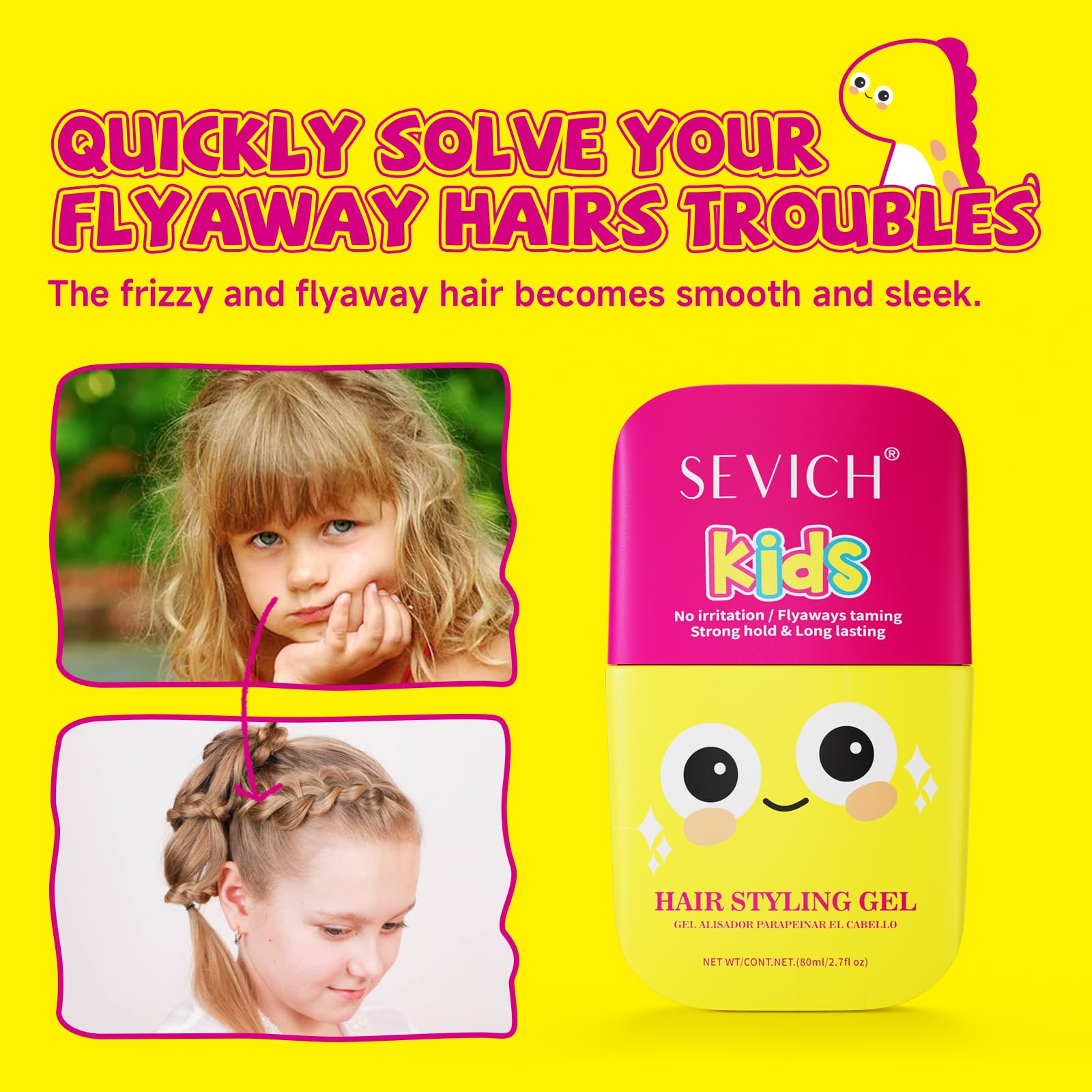SEVICH Kids Hair Gel for Girls & Boys (Pack of 2) - Image 4