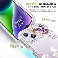 Vista 713 de Diaclara - Funda diseñada para iPhone 15 Plus de 6.7 pulgadas, transparente, cuerpo completo, con protector de pantalla, resistente de protección