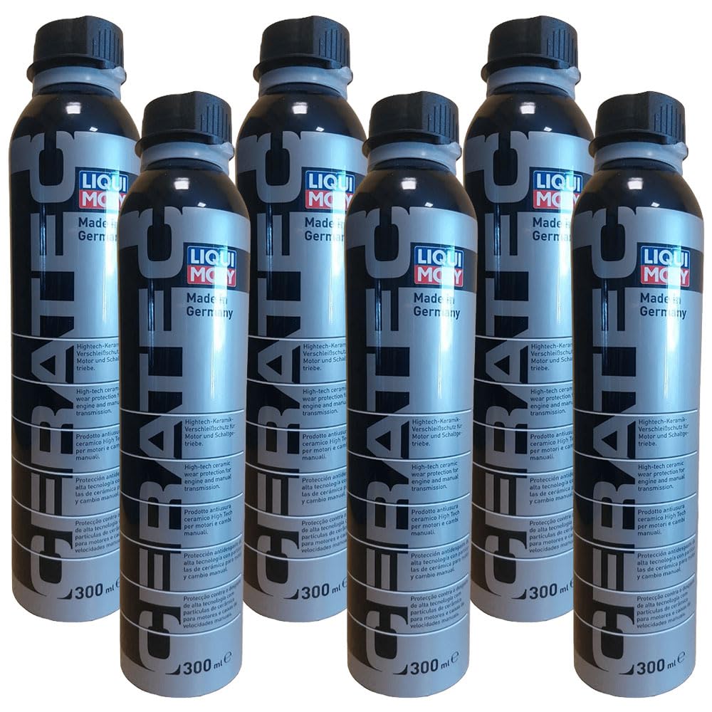 LIQUIMOLY 3721 ADDITIVO CERATEC Protezione Ceramica Olio Motore Diesel-Benzina, per Trasmissione Cambio. Riduce ATTRITO di COMPONENTI Motore. Riduce I CONSUMI di Carburante. KIT PROMO 6 PEZZI X 300 ML