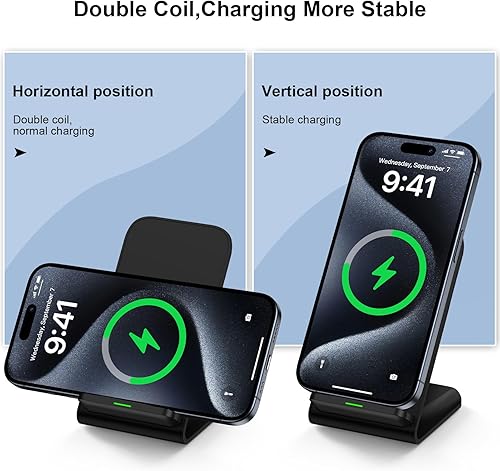 Miniatura 2 de Samsung Cargador inalámbrico de carga rápida, soporte de carga para teléfono de escritorio, estación de carga Android para Samsung Galaxy S24 Ultra