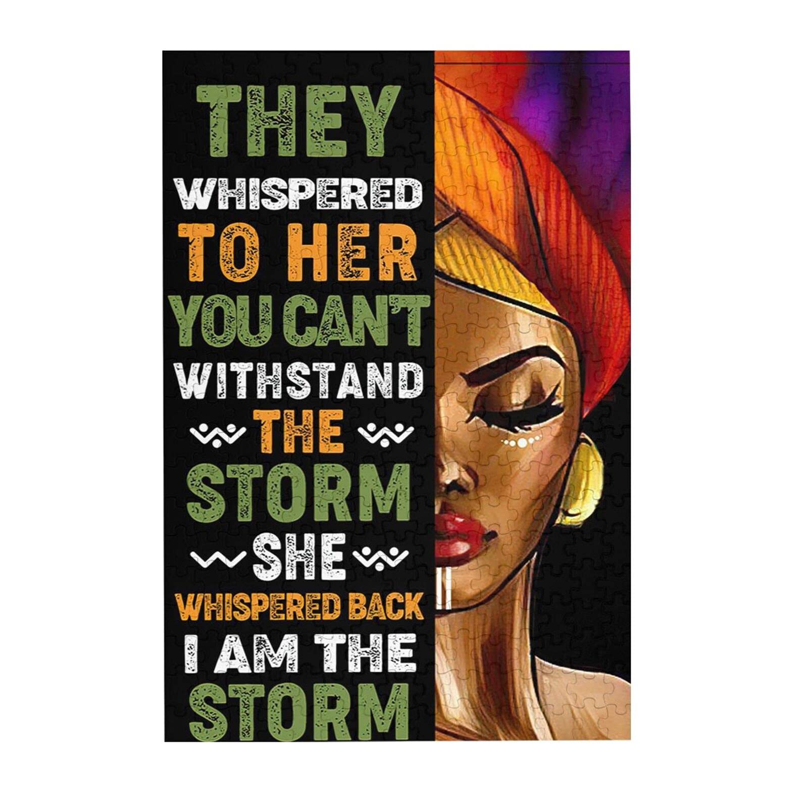 Photo 1 of Drawpro African American Jigsaw Puzzles For Adults And Teenagers Black Girl Art Wooden Puzzles Fun Family Game Inspirational Black Toy Educational Intellectual 300 Piece Afro Women 300 piece