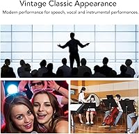 Vista 5 de Micrófono vocal clásico retro dinámico, micrófono cardioide profesional de rendimiento en vivo, micrófono antiguo de grabación vocal universal