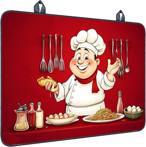 Nuxovilar Cartoon Chef Stove Cover Diatom Mud 20.47x28.34 In
