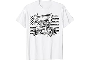 Sprint Car Racing USA Flag T-Shirt: Show Your Patriotic Pride on the Race Track